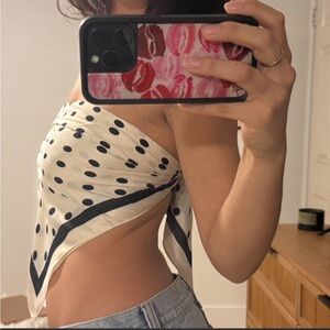 Polka Dot Silk Scarf